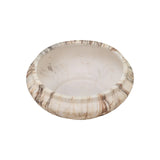 multicolor marble-like bowl on white background