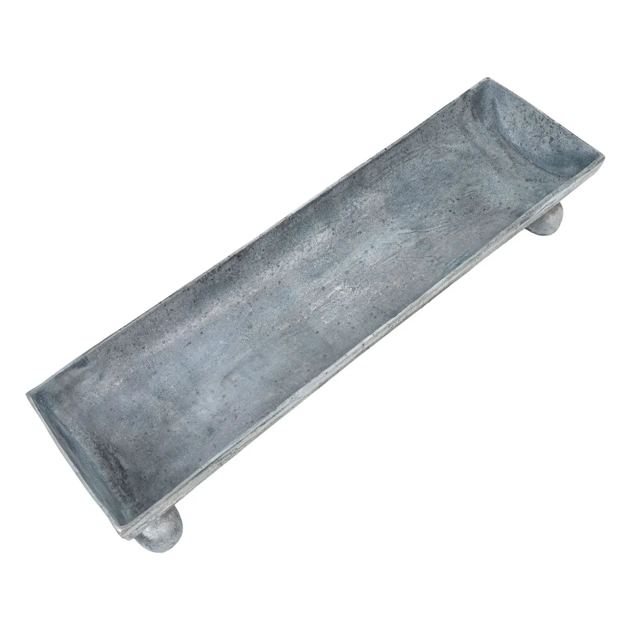 elongated jarlas footed tray on white background