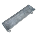 elongated jarlas footed tray on white background