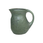 Quart Stoneware Pitcher, Reactive Glaze, Matte Teal