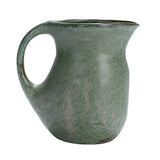 Quart Stoneware Pitcher, Reactive Glaze, Matte Teal