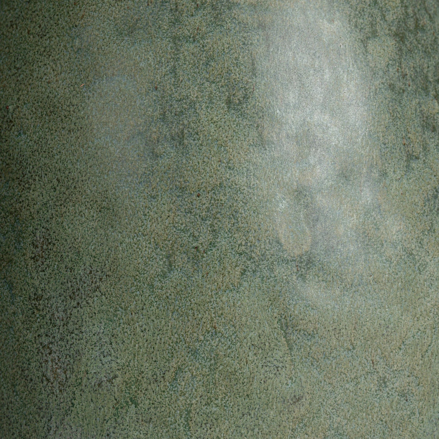 up close shot of teal glaze on Quart Stoneware Pitcher, Reactive Glaze, Matte Teal