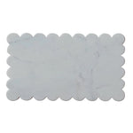 white marble scalloped cutting/cheese board