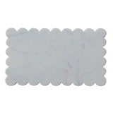 white marble scalloped cutting/cheese board