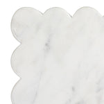 white marble scalloped cutting/cheese board