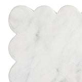 white marble scalloped cutting/cheese board