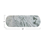  measurements Marble Cheese/Serving Board, Green Melange 