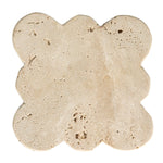 travertine scalloped edge coaster