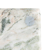 close up of the back and veins in Marble Cheese/Cutting Board w/ Handle, Leather Tie & Stainless Steel/Mango Wood Canape Knife, Green Melange & Natural, Set of 2