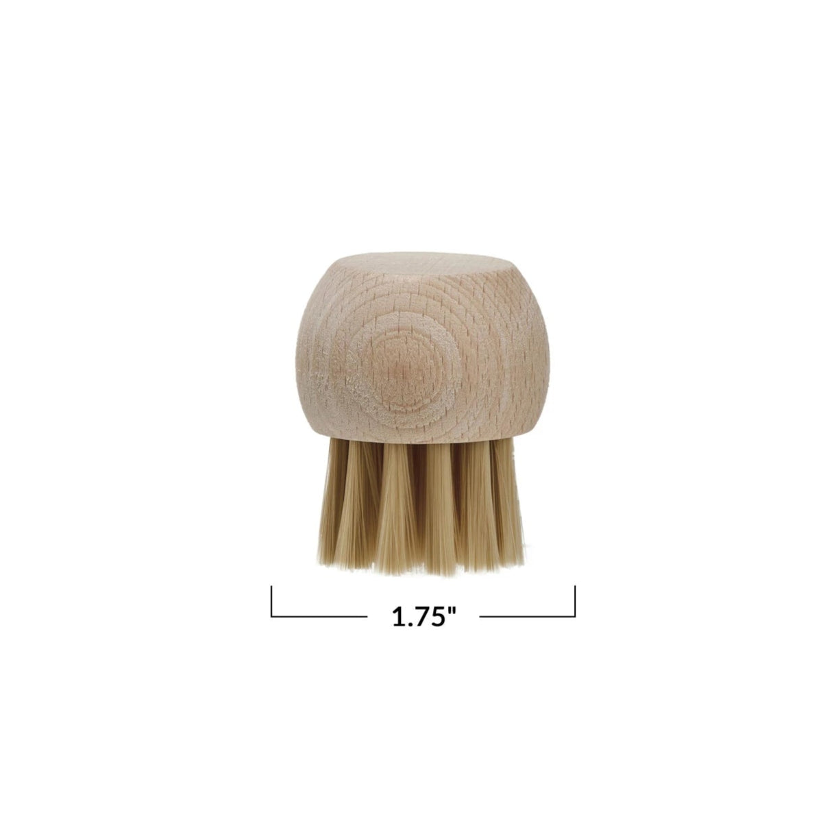 Beige brush with bristles on a white background