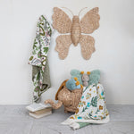 Styled Hand-Woven Water Hyacinth Butterfly Wall Décor, Natural