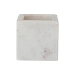 square white marble container, two sizes 