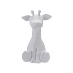 White giraffe-shaped lamp on a white background