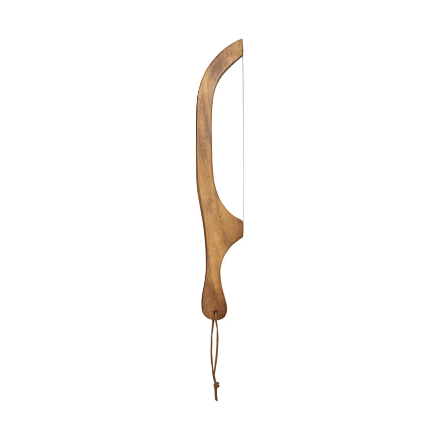 Wooden bow on a white background