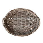 Wicker basket on a white background