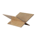 Wooden balance board on a white background