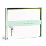 Packaging of E. Frances flat notecards with envelopes on a white background