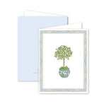 topiary trimmings stationery set of 8 cards & envelopes