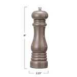 enamel salt/pepper grinder gray, measurements