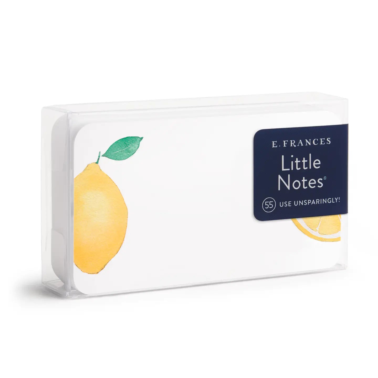 Pack of E. Frances Little Notes with lemon illustration on a white background