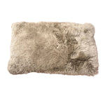 Furry brown pillow, 27"x17"