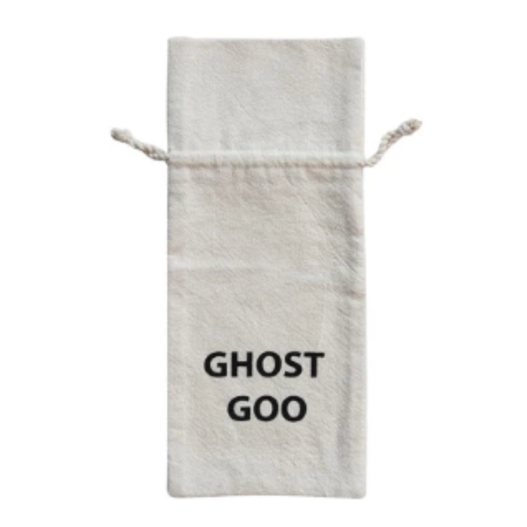 canvas halloween wine bag, ghost goo