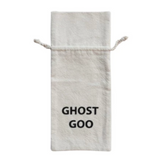 canvas halloween wine bag, ghost goo