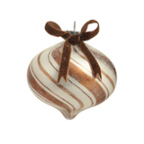 gingerbread swirl ornament, teardrop