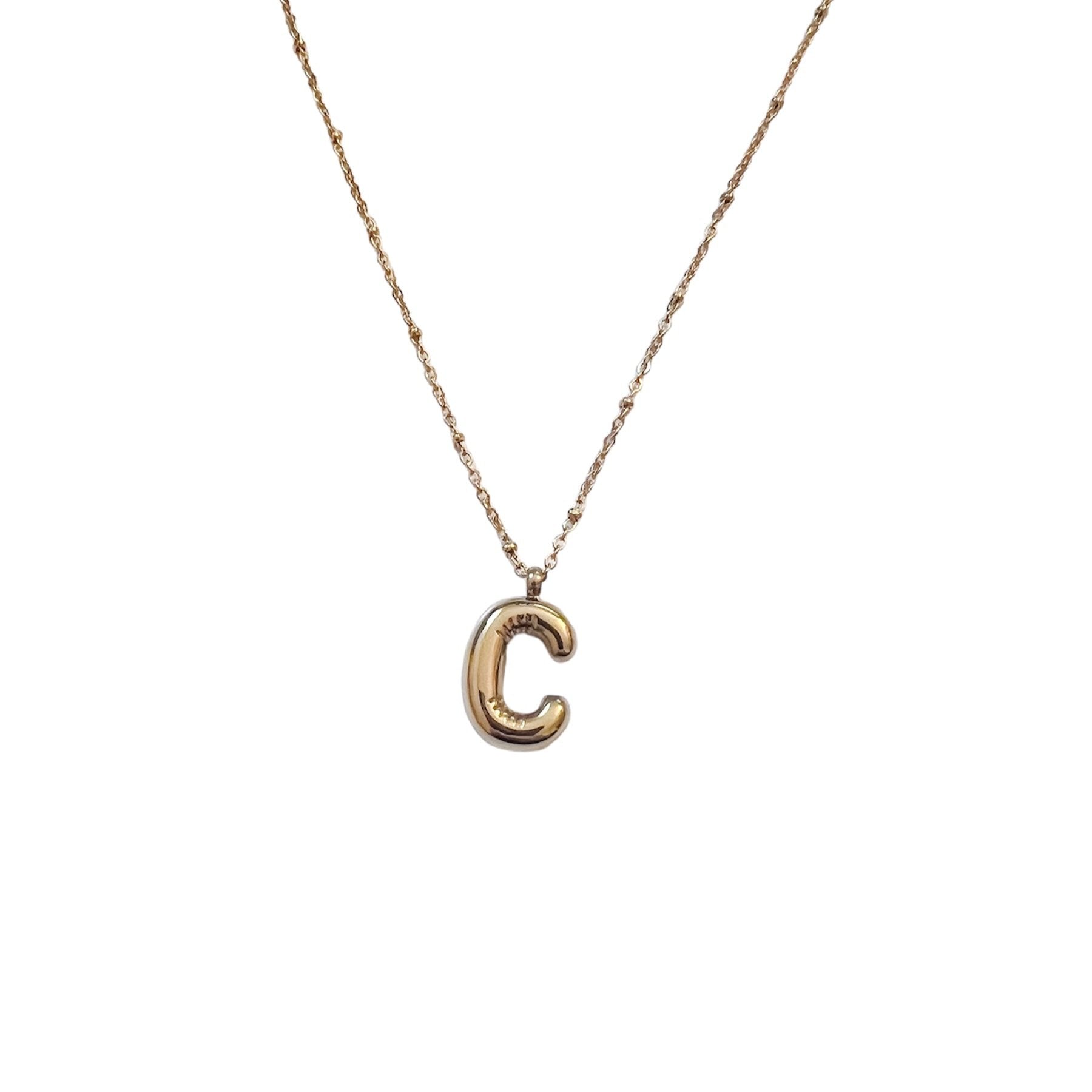 Necklace, Bubble Initial