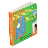 Children's book titled 'Goodnight Moon' with colorful cover design.