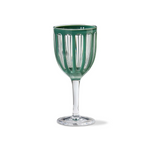 bpa-free acrylic wine glass, green accents