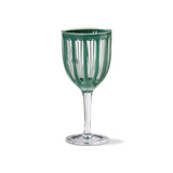 bpa-free acrylic wine glass, green accents