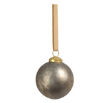 6" Rustic Metallic Glass Ball Ornament