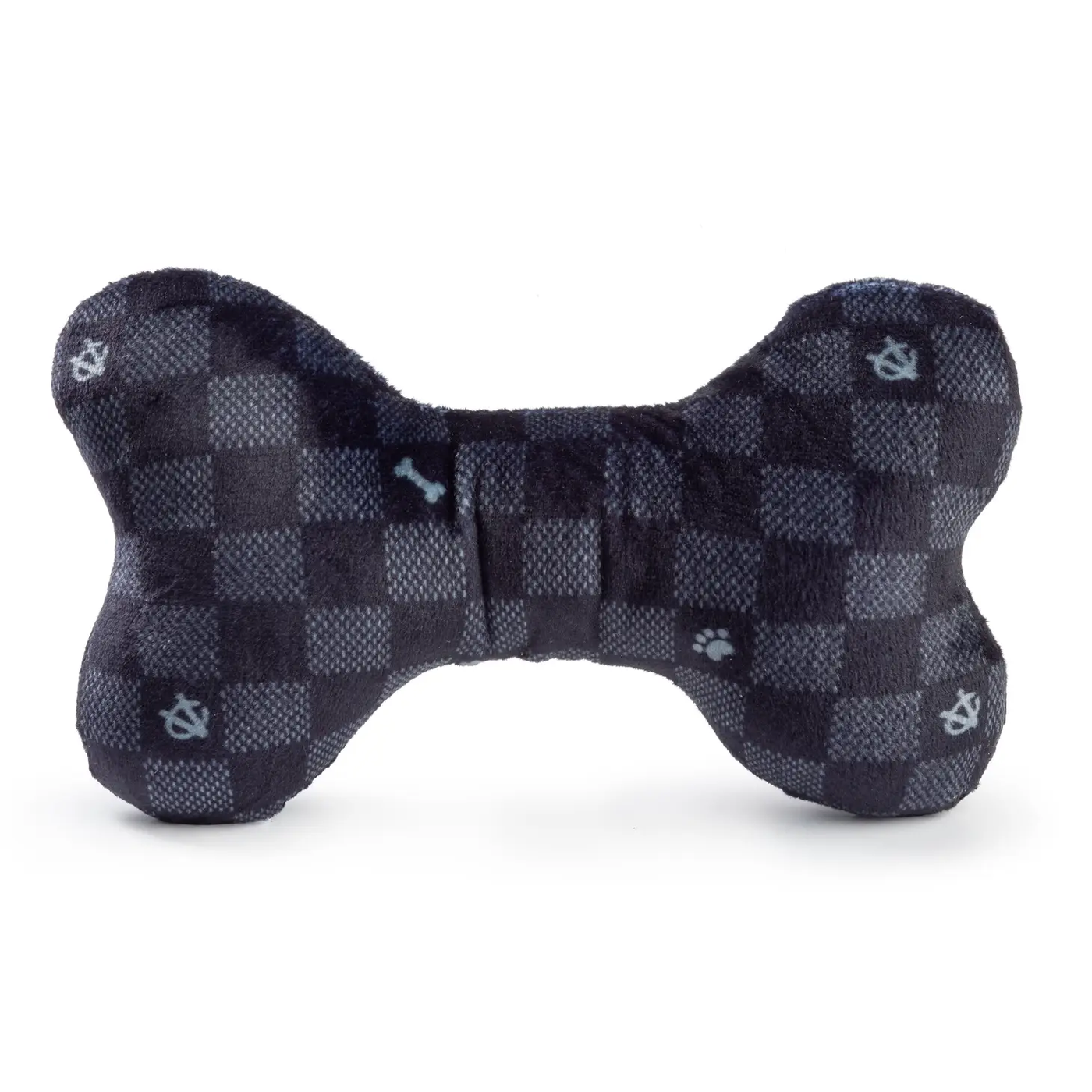 Black Chewy Vuiton Checker Bone