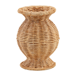 RESIN BASKET WEAVE VASE