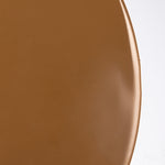 11-3/4" Round x 22"H Enameled Metal Table, Gold Finish & Mustard Color