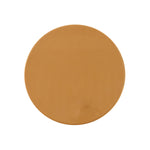 11-3/4" Round x 22"H Enameled Metal Table, Gold Finish & Mustard Color