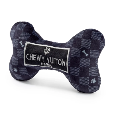 Black Chewy Vuiton Checker Bone