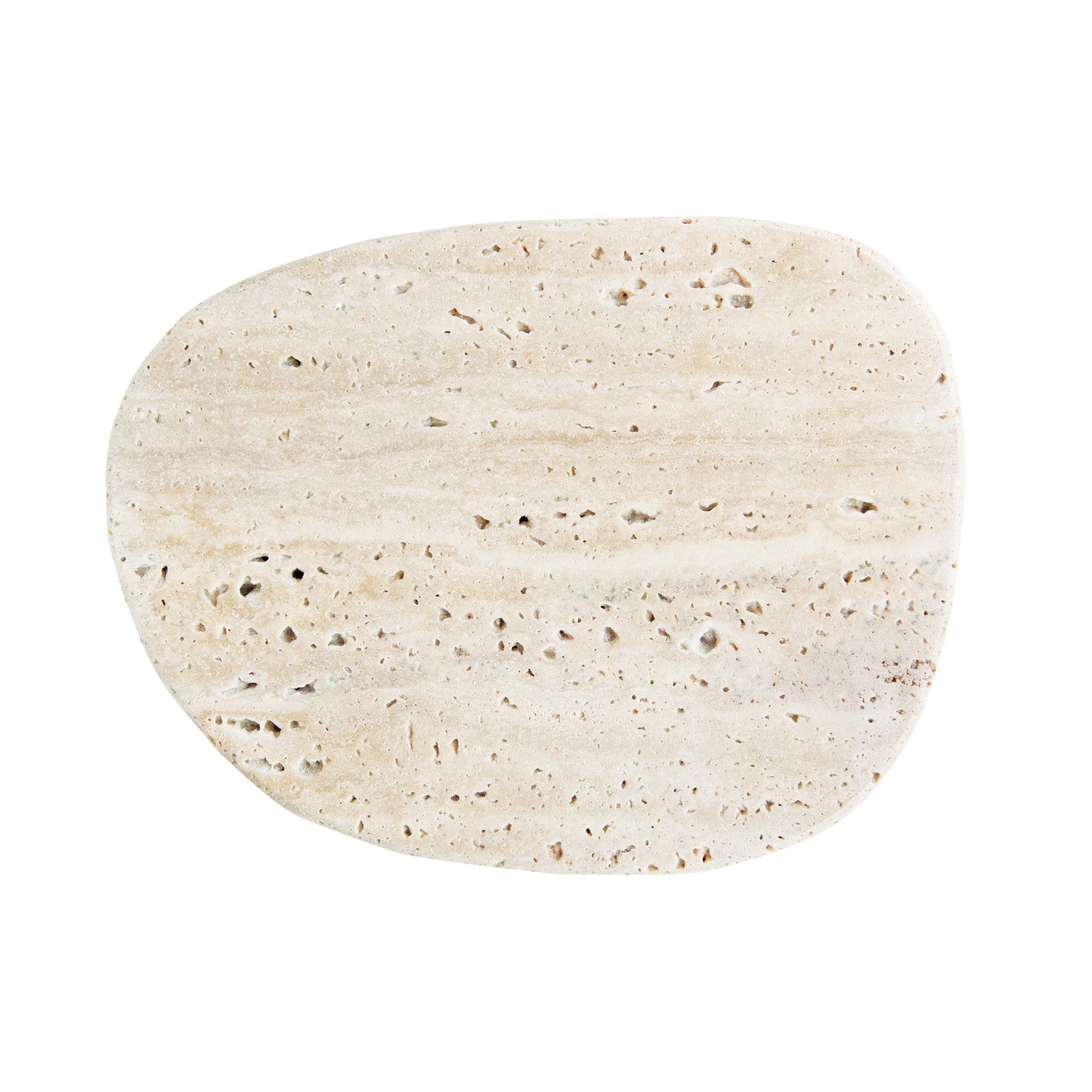 12"L x 9"W Travertine Organic Shaped Cheese/Cutting Board, Natural (Each One Will Vary)