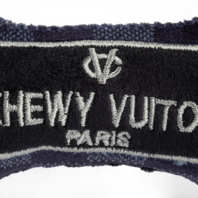 Black Chewy Vuiton Checker Bone