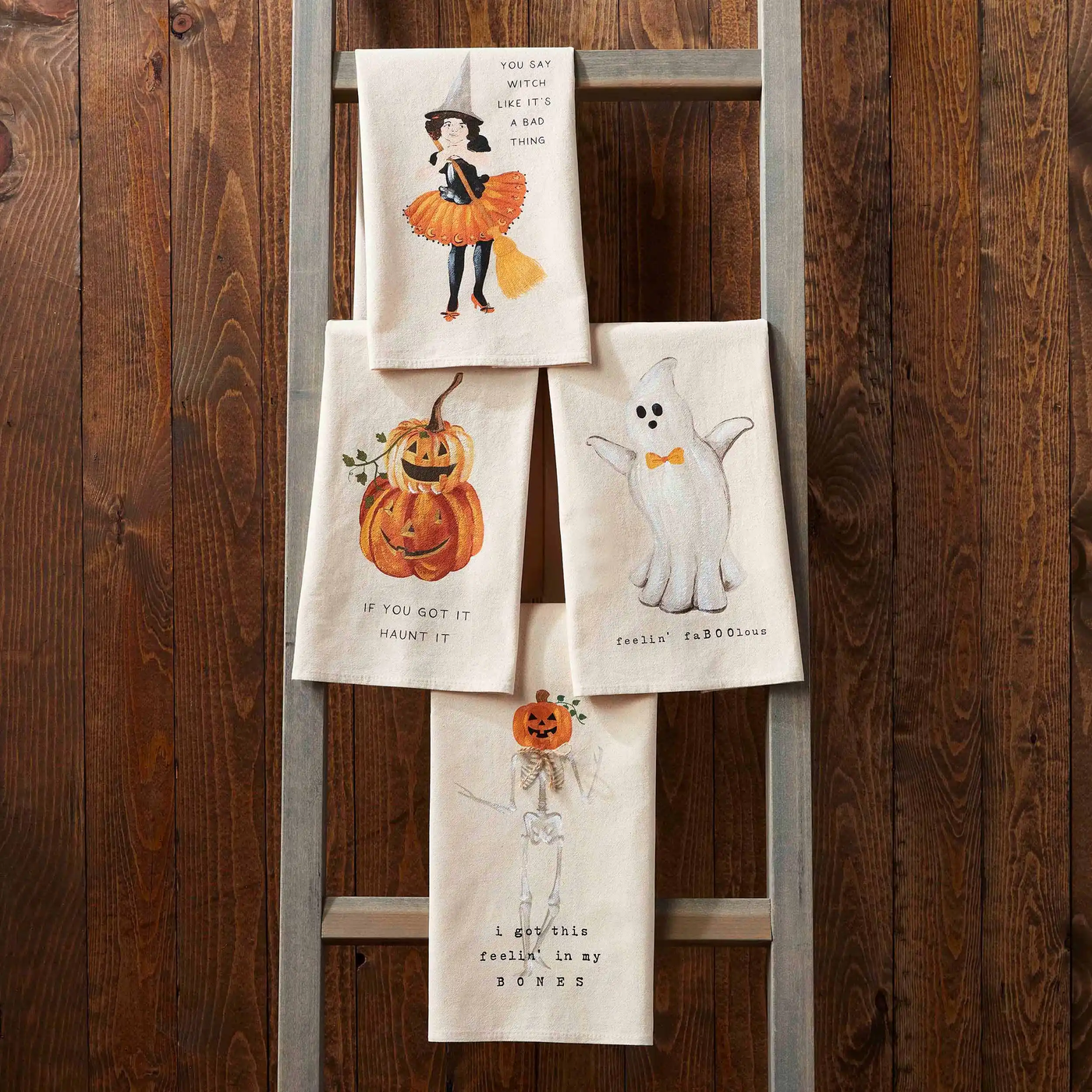 Handtowel, Handpainted Halloween