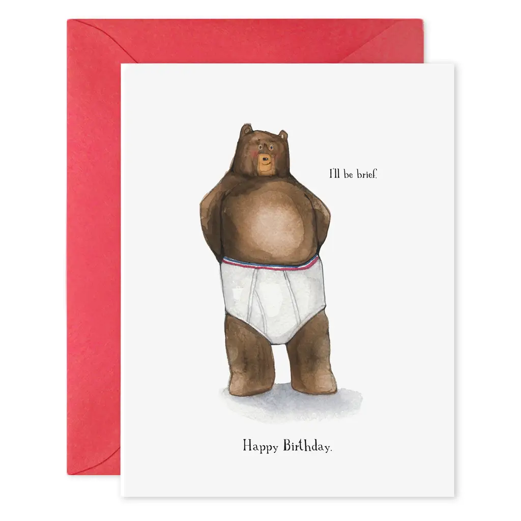 Card, I'll Be Brief (Birthday) - Danshire Market and Design 