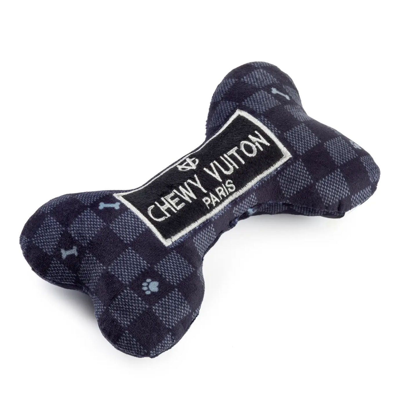 Black Chewy Vuiton Checker Bone