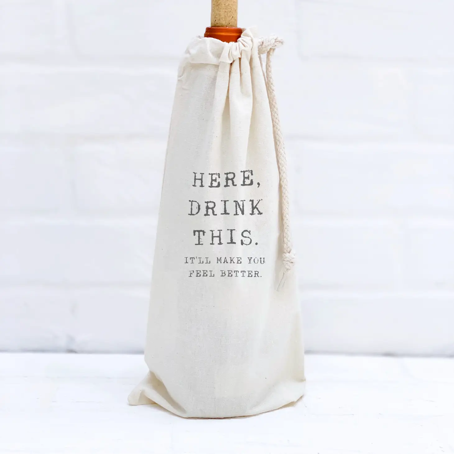 Wine Bag - Here, Drink This - Danshire Market and Design 