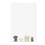 150 Pages notepad with four dogs on the bottom