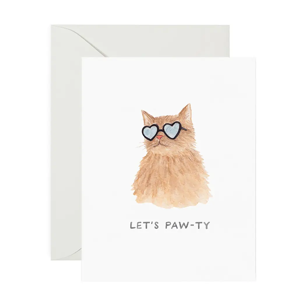 Card, Lets Paw-ty Cat (Birthday)