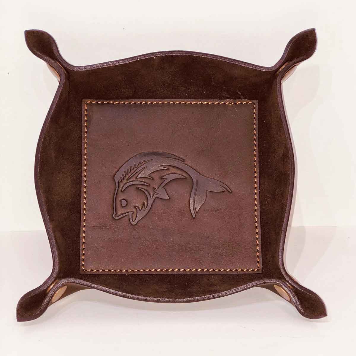 Leather Valet Tray, Fish - Danshire Market and Design 