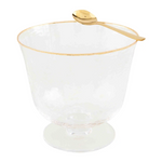 Gold Edge Pedestal Bowl - Danshire Market and Design 