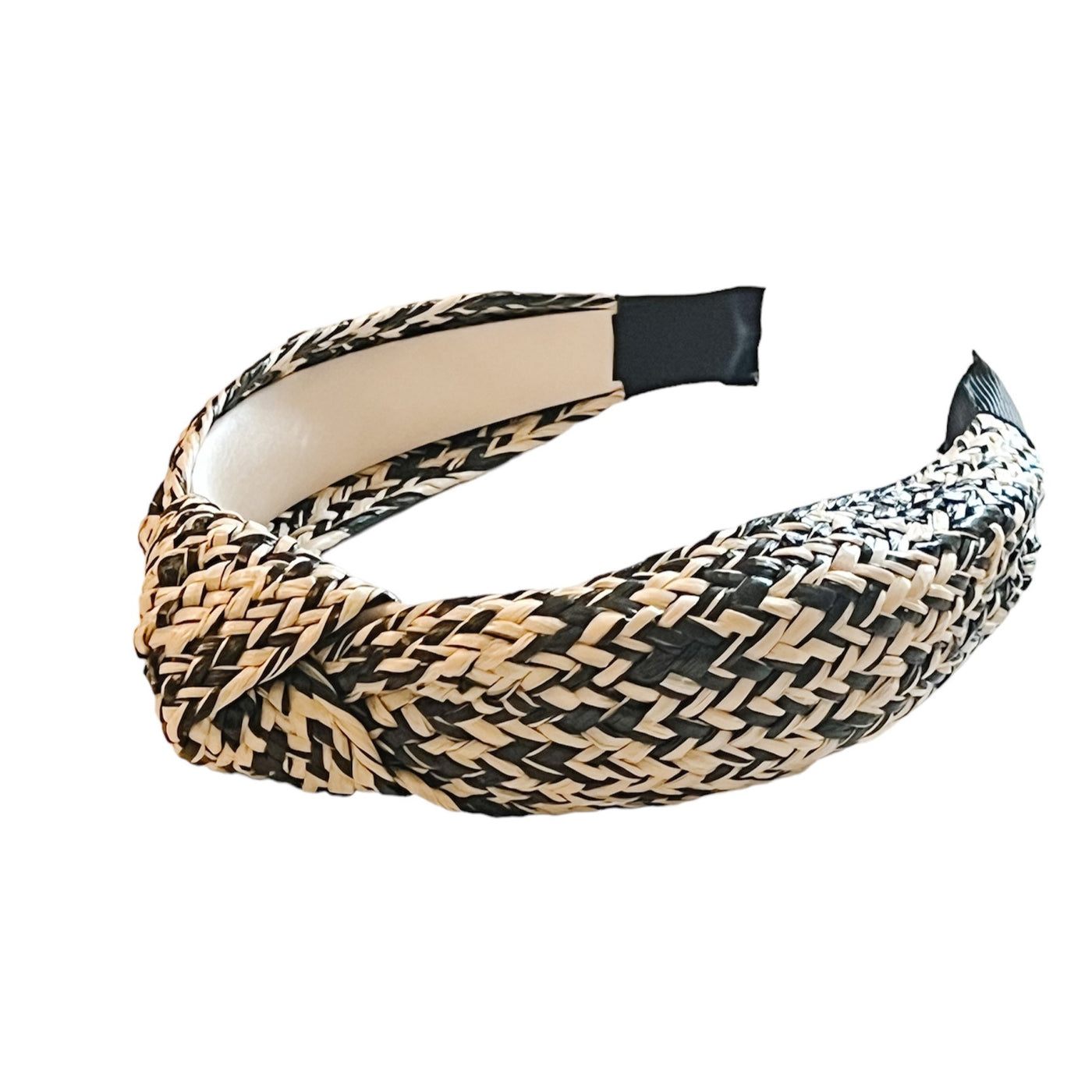 black braided knotted headband
