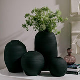 konos vase, multiple sizes, black